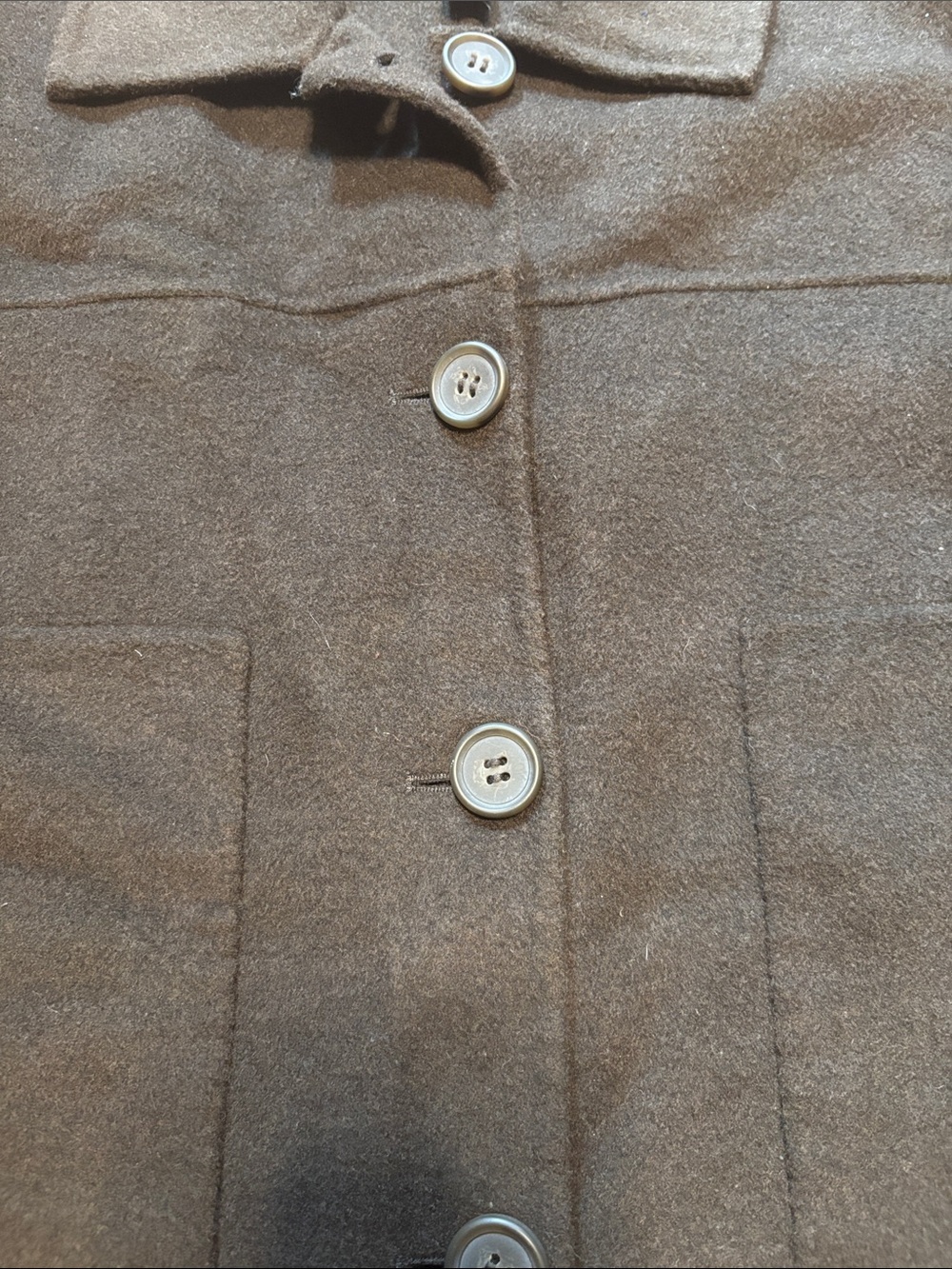 Bernardo Brown Boxy Wool Peacoat - Picture 6 of 8